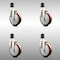 Service Caster 5 Inch 316SS Maroon Polyurethane Swivel 1-7/8 Inch Expanding Stem Caster Set SCC SCC-SS316EX20S514-PPUB-MRN-178-4 - alternate 1